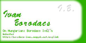 ivan borodacs business card